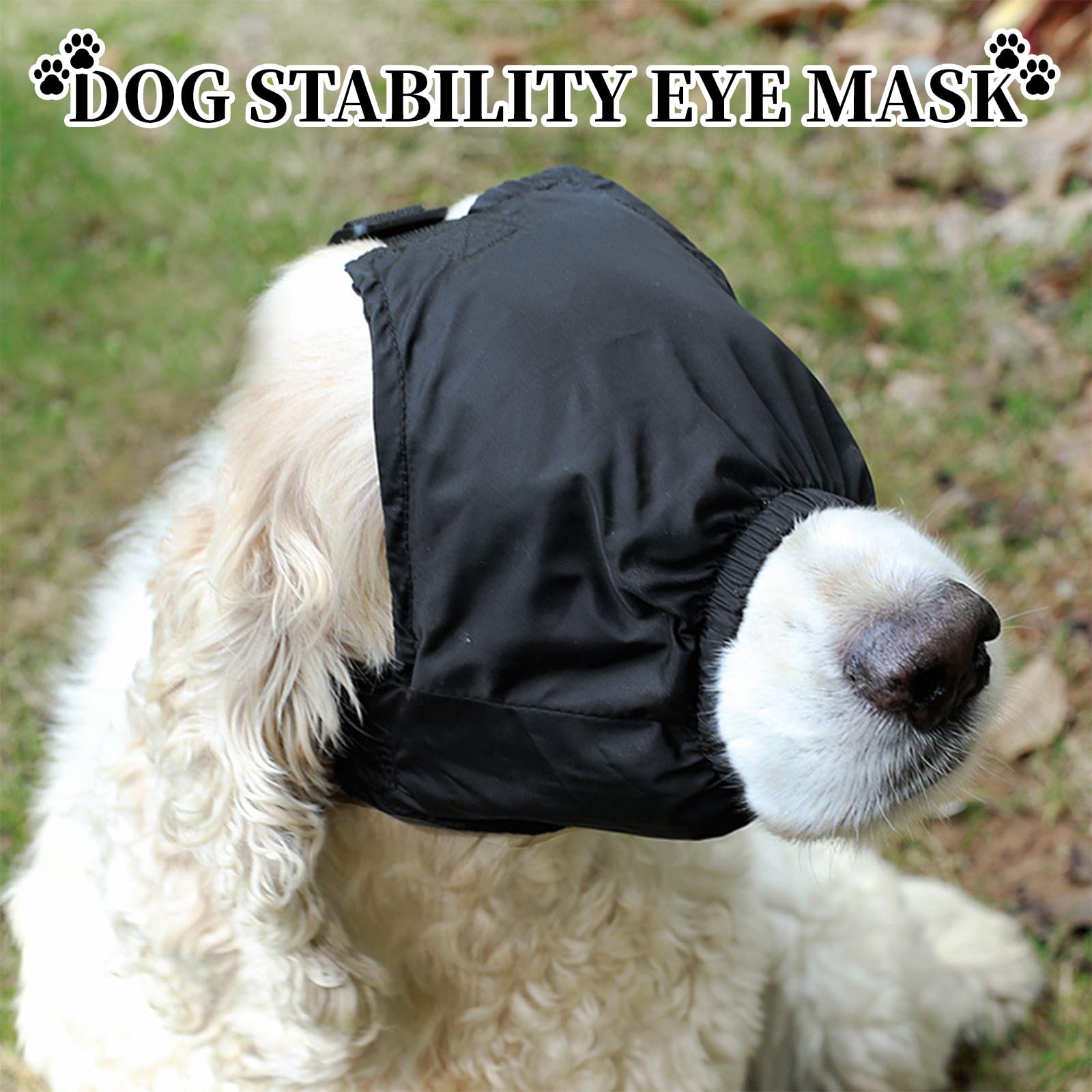 Maschera per occhi per cani, maschera lenitiva, maschera per gli occhi per alleviare l'ansia nei cani, maschera lenitiva per la cura del cane contro la malattia dell'auto (M)