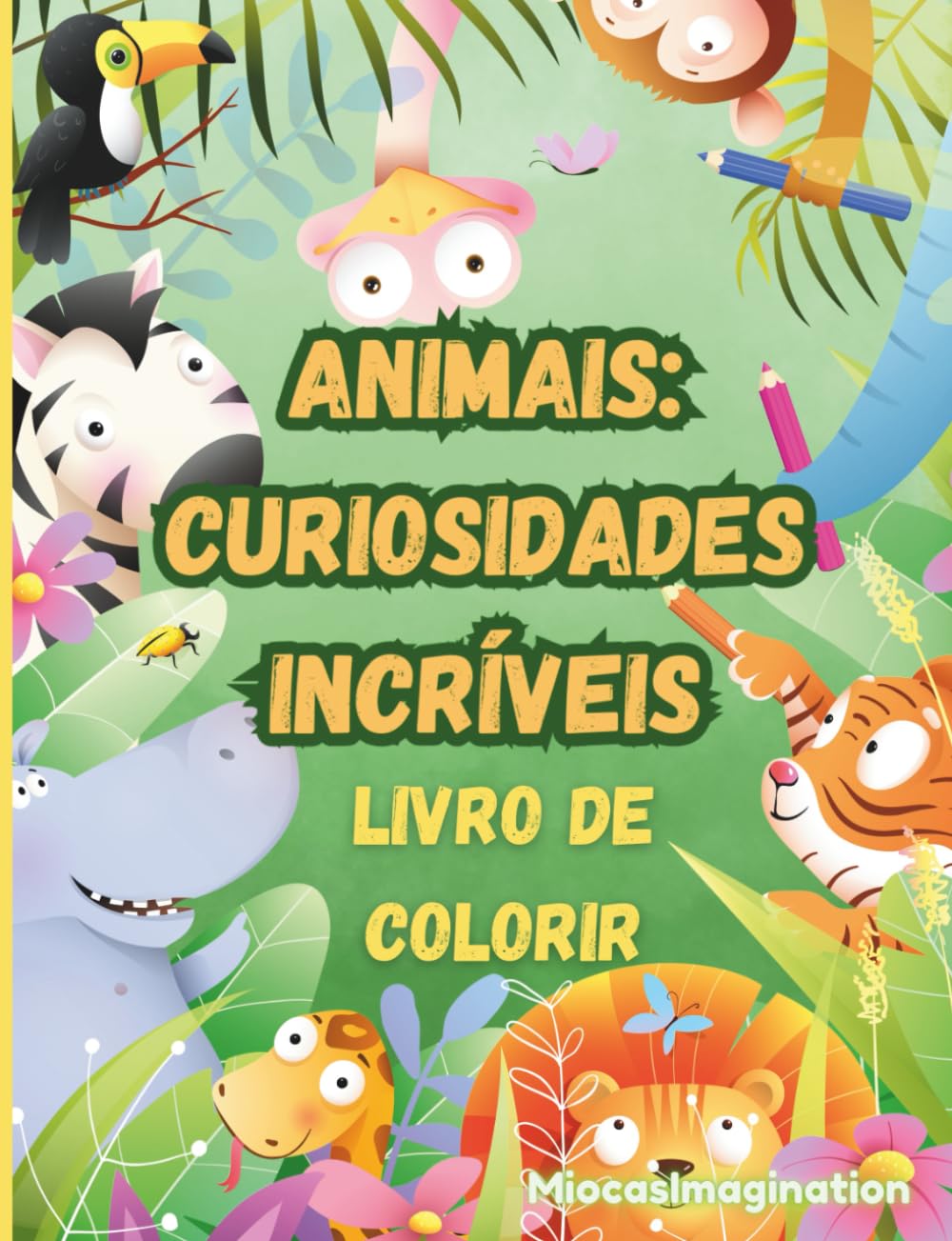 Animais: Curiosidades Incríveis Livro de Colorir - Mais de 60 páginas com os teus animais favoritos e curiosidades divertidas sobre eles!