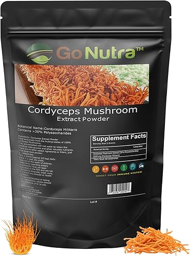 Miniatura 7 de Go Nutra Cordyceps - Polvo de hongos  Extracto de Cordyceps al 30% de polisacáridos sin OMG puro Cordycep en polvo 4 onzas (3.99 oz)