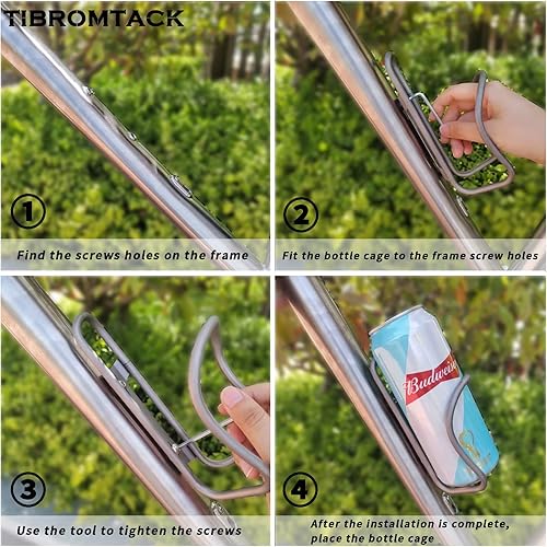 Miniatura 4 de Jaula para botella de agua para bicicleta, soporte ligero de titanio para botellas de agua para ciclismo al aire libre, adecuado para BMX,