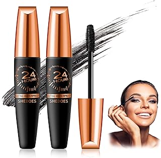 Máscara de pestañas de fibra de seda 4D, colo...