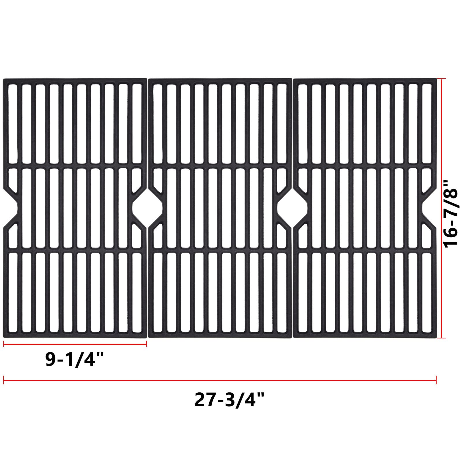 Grill Replacement Parts for Charbroil 463436215 463433016 463432215 463441514 463440109 463436214 463439915 463420508 463441312 463420507 463436213 Gas Grills, 4-Pack 16.875" x 9.25" Grill Grates