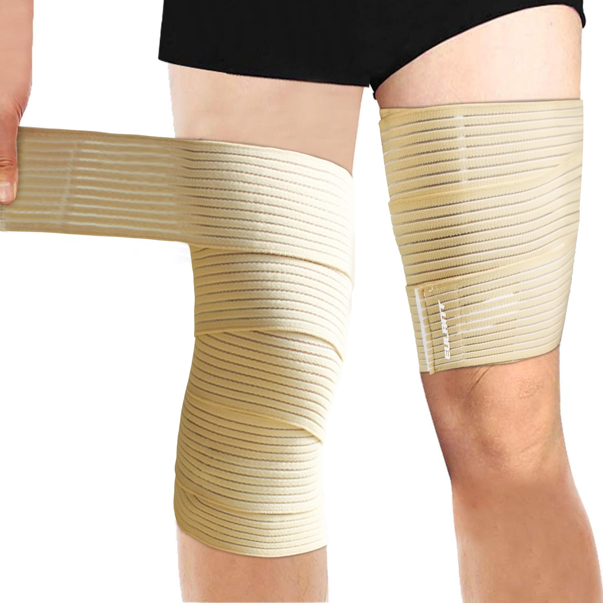 Elastic Knee Compression Sleeve Bandage, Knee Support Straps for Legs, Thighs, Hamstrings Ankle & Elbow, Compression Bandages for Stabilizing