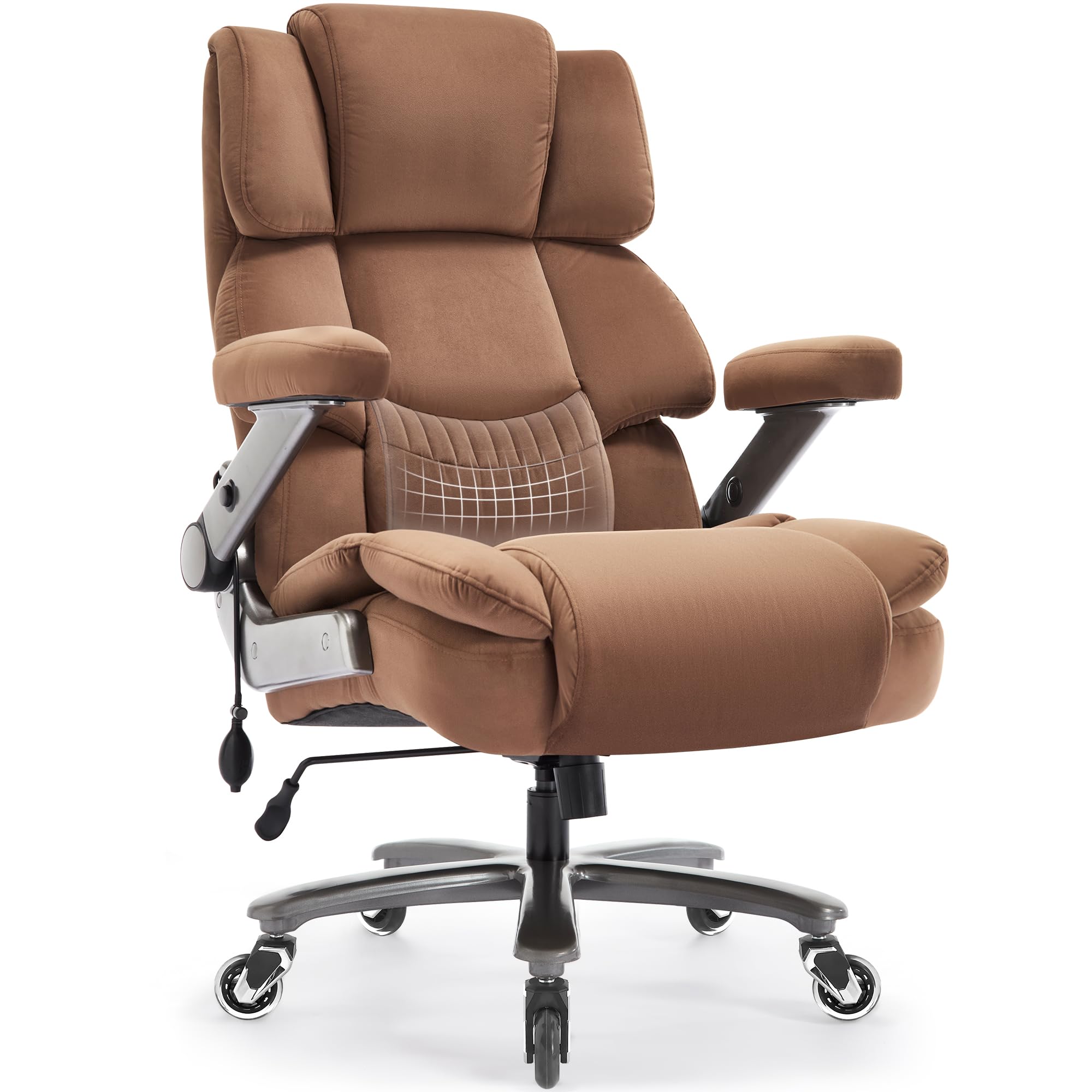 Big And Tall Office Chair 500lbs Fabric High Back Executive - Main Image