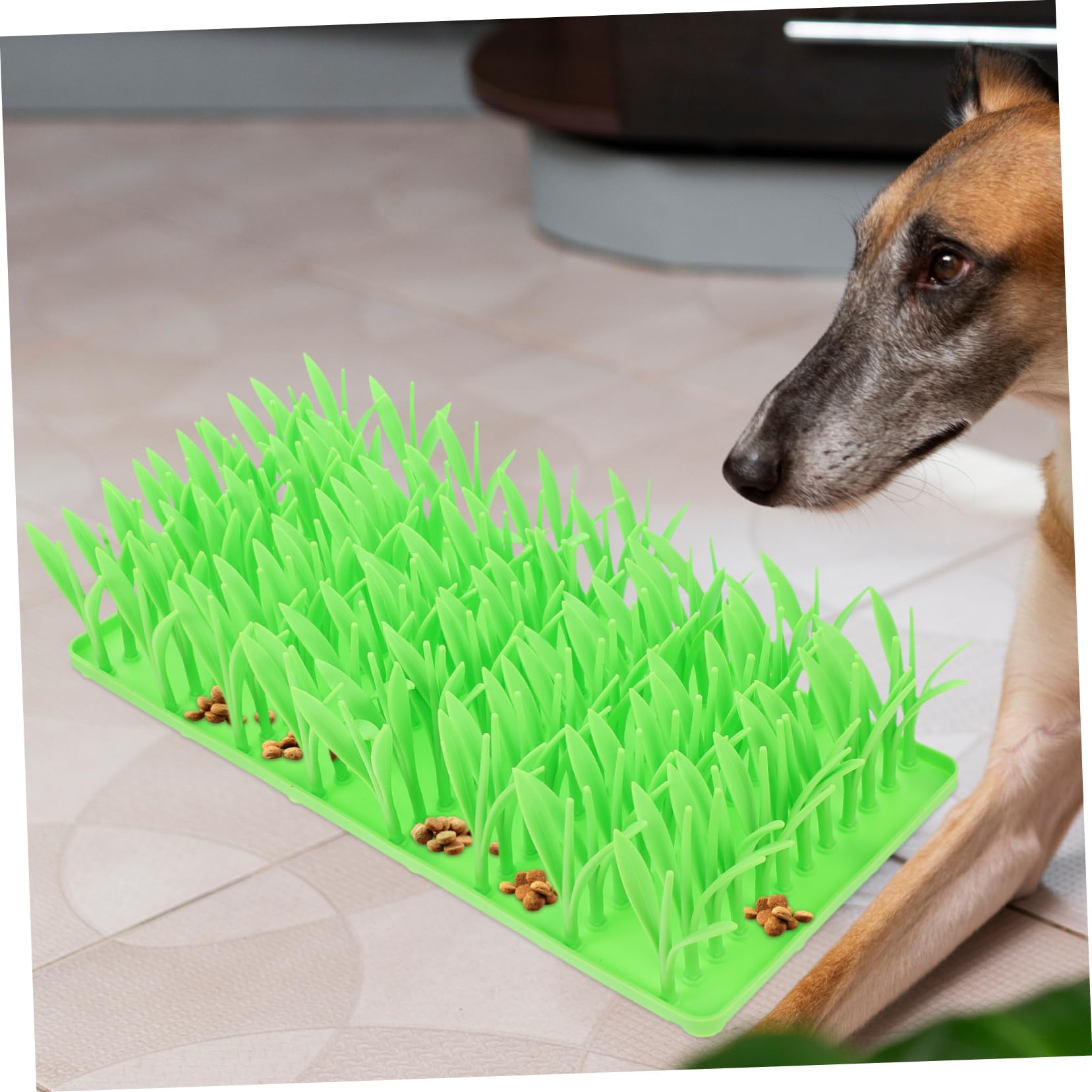 Toddmomy Futtermatte Slow Feeder für Katzen und Hunde rutschfest Kreatives Gras Design Fördert Langsames Fressen Robust und Vielseitig Geeignet als Hundespielzeug und Welpenbedarf