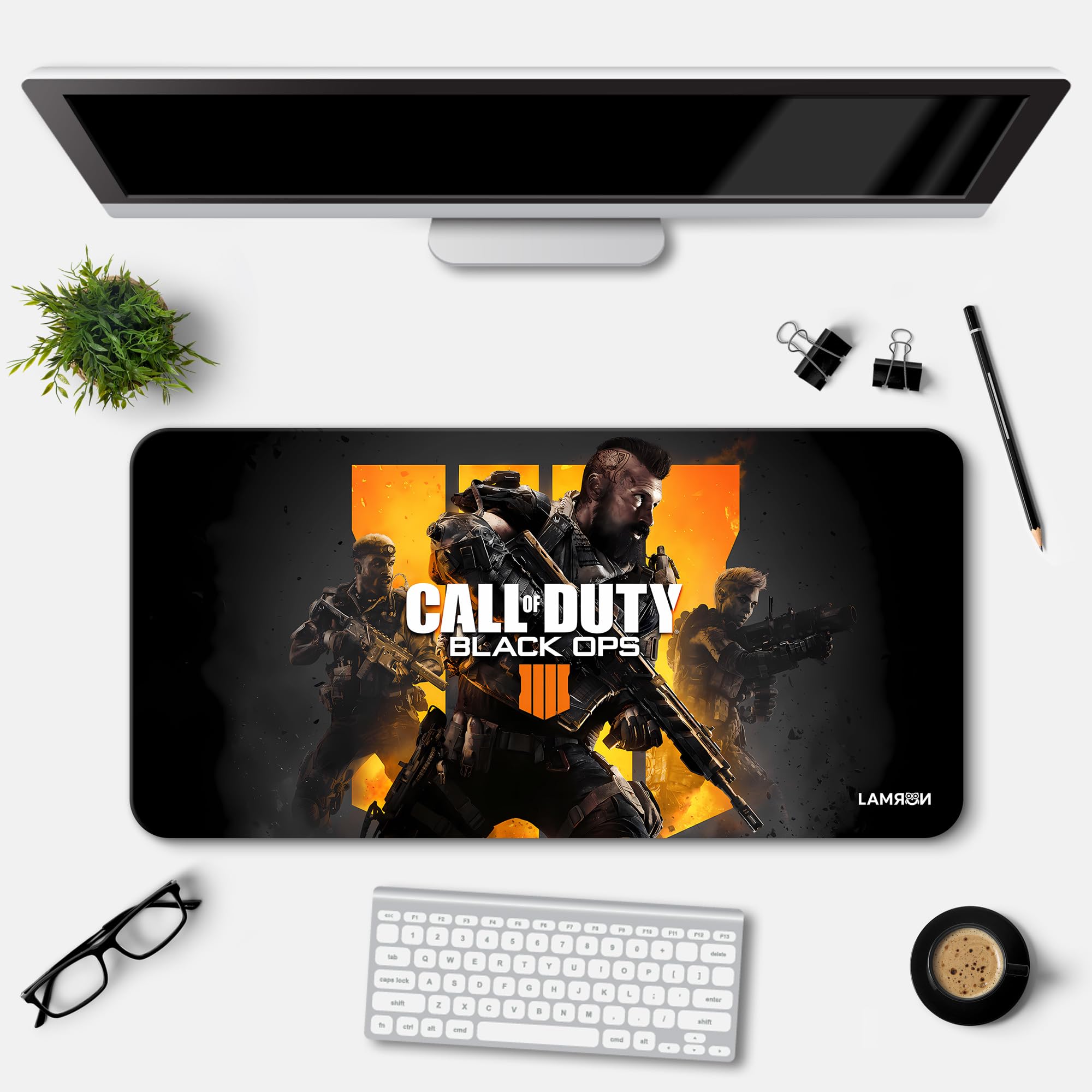 Lamron Call of Duty Gaming Printed Desk Mat | Deskpad | Mouse Pad | Laptop Mat for Work from Home | Gaming Anime Art Mouse Pad | Computer Table Mat | Deskpad for Office Table (11 x 23 Inch) (B0D2P2CDRS) Amazon Price History, Amazon Price Tracker