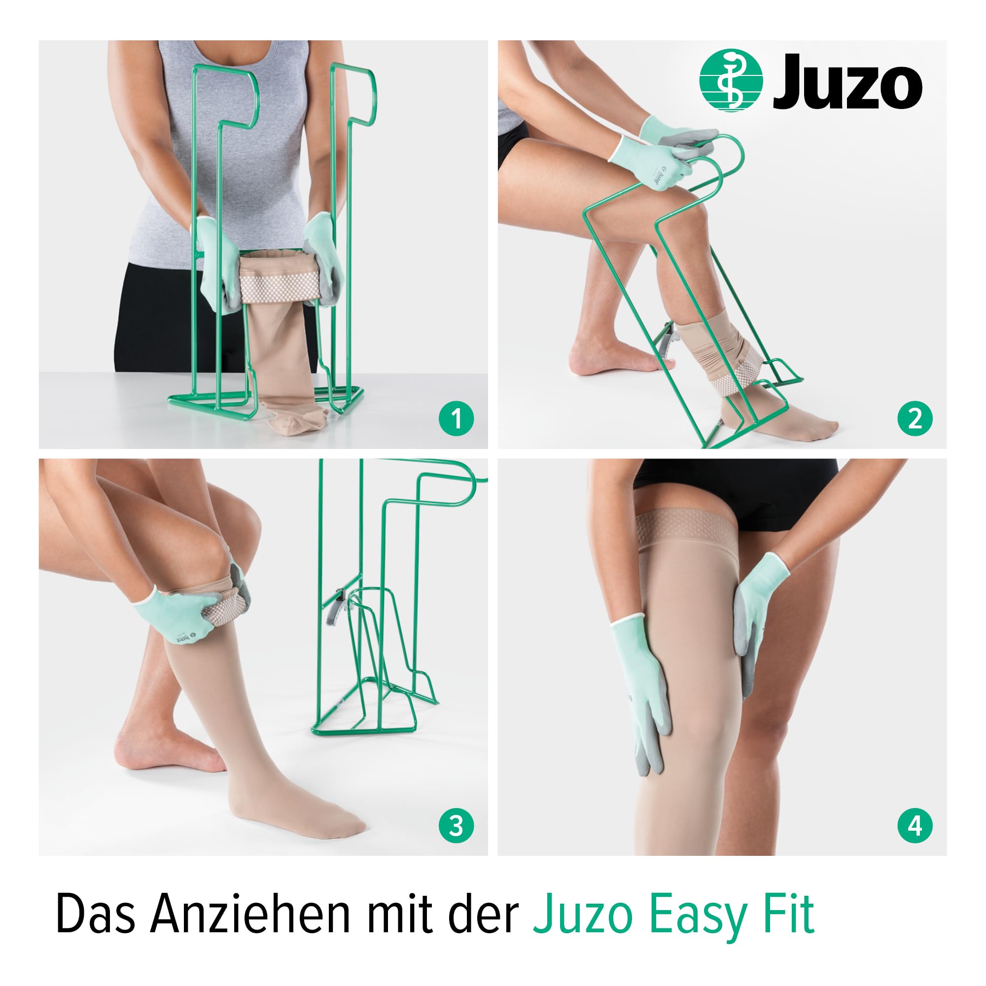 Juzo Easy Fit, Aus- & Anziehhilfe für Kompressionsstrümpfe mit & ohne Fußspitze, praktische Hilfe zum Ausziehen & Anziehen von Kompressionsbekleidung bei eingeschränkter Mobilität