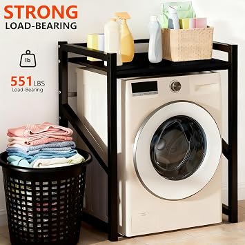 Washer Dryer Stand Stacking Kits,Height-Adjustable Stacking Rack for Tumble Dryers 551lb Load Capacity, Suitable for Washing Machines and Dishwashers, Ideal for Balcony Laundry Areas.