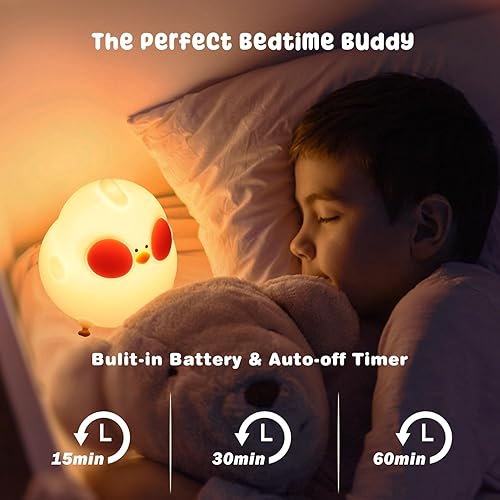 Miniatura 7 de Innens Luz nocturna, bonita lámpara de luz nocturna con control remoto de 8 colores, luces nocturnas para niños y adultos, luces suaves y