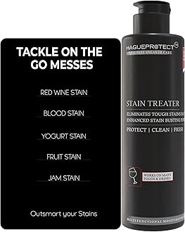 Powerful Stain Treater- Sneaker Cleaning Solution & All-in-One Stain Treater – Fast-Acting Stain Remover Spray for Food, Grease, Coffee, Wine For Instant Cleaning | Shoe Cleaning Travel Kit