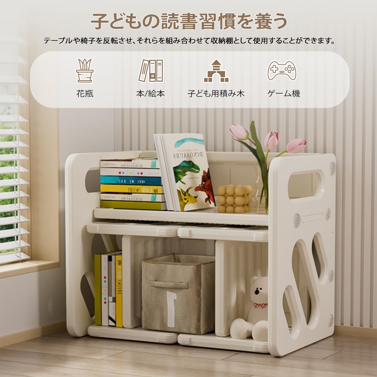 Amazon.co.jp: キッズデスク & チェア 3 点セット 5way 多機能 組立