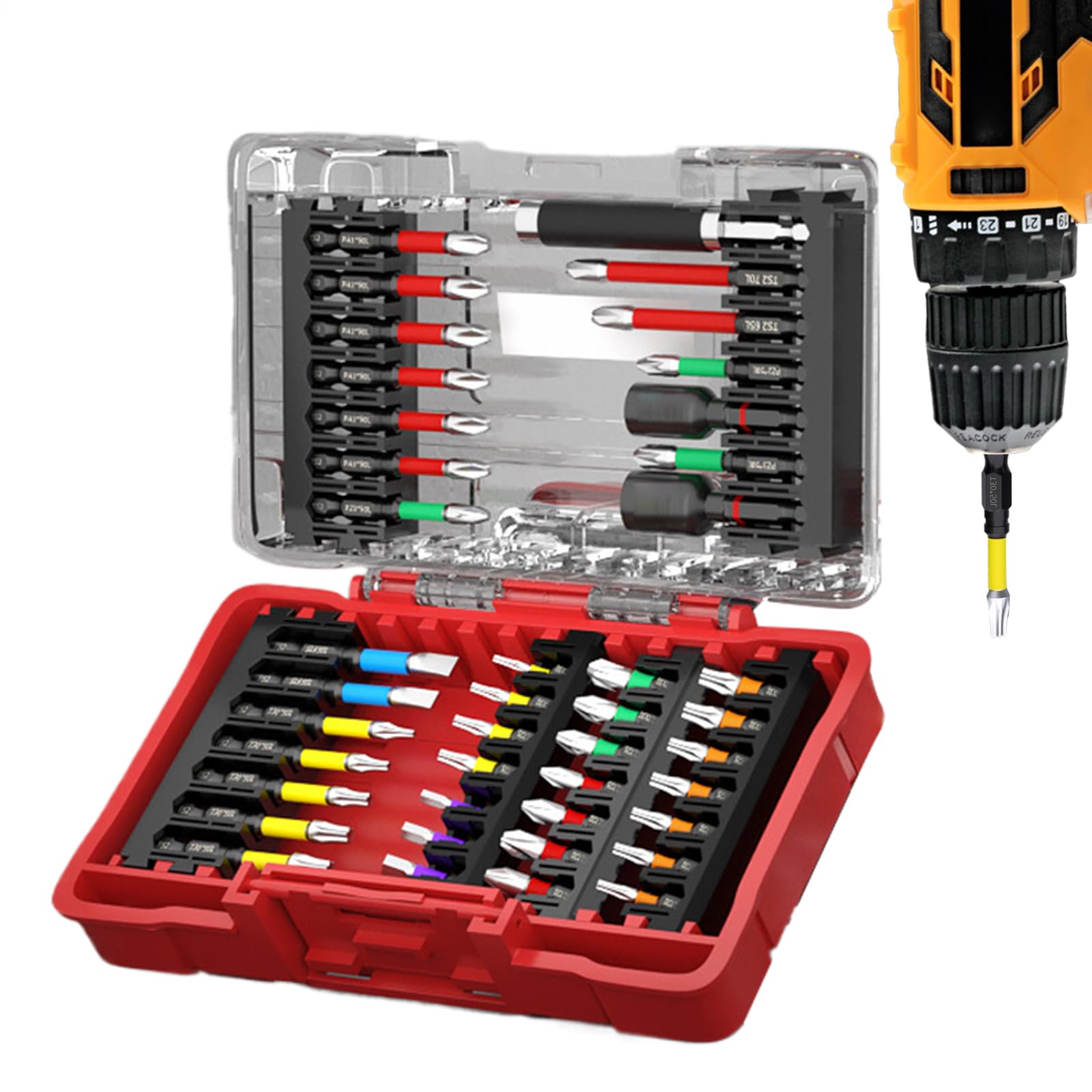 Set Punte Avvitatore Bussole Magnetiche Precisione con Guaine | Inserti per Avvitatore per Progetti Falegnameria, Lavorazioni Metallo, Riparazioni Elettroniche, Edilizia, Riparazioni