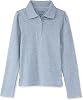 Girls 2T-20 Long Sleeve Pique Polo Uniform Shirt