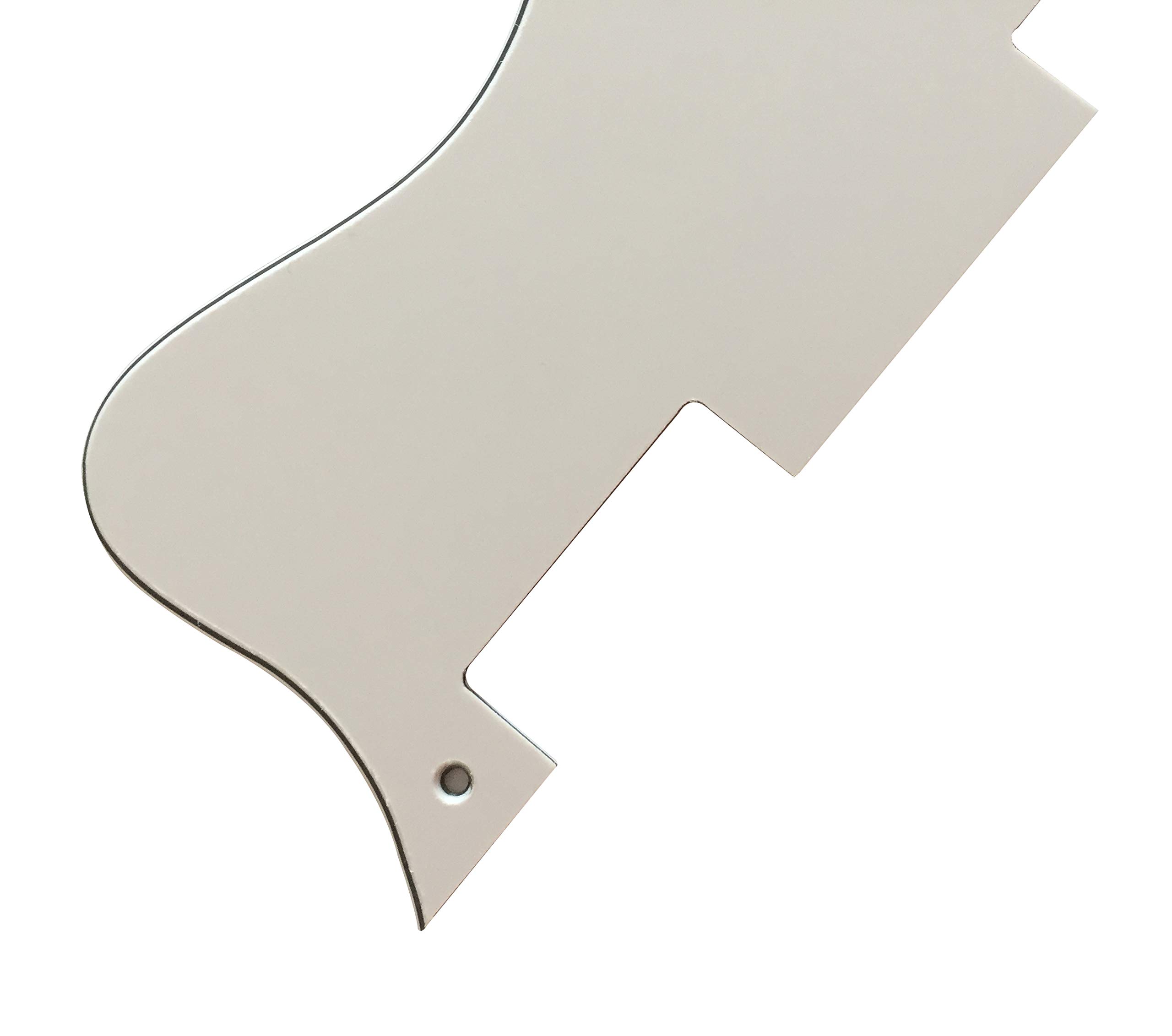 ZUNKOM Custom Guitar Pickguard for Epiphone Dot Style Scratch Plate (3 Ply White)