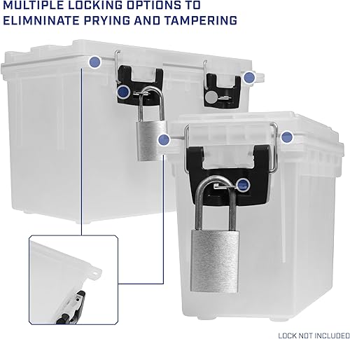 Miniatura 105 de Sheffield 12632 - Caja apilable para munición calibre .30, resiste al agua y al polvo, con cerradura y asa, para equipo de caza, suministros