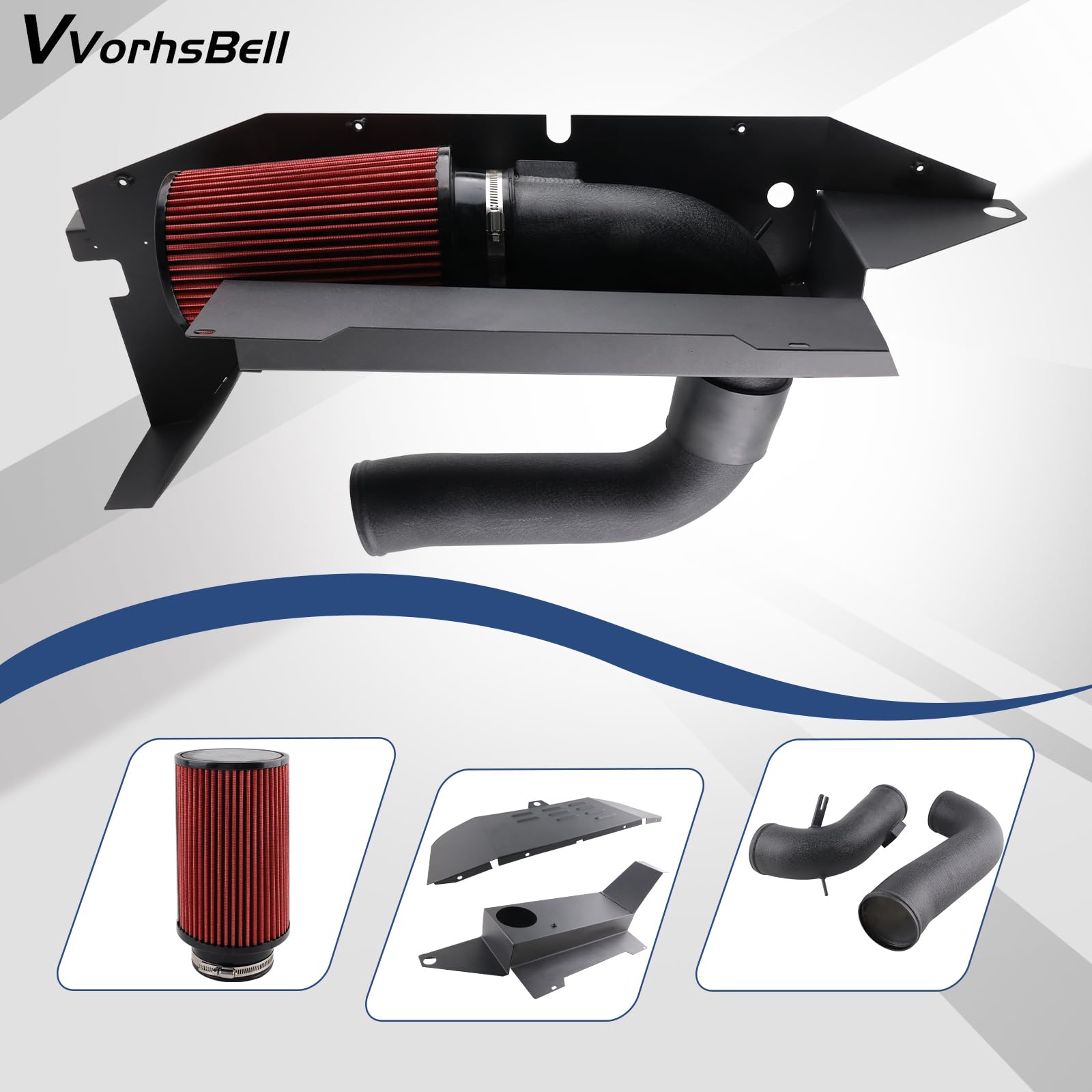 Admisión de aire frío compatible con BMW N20 N26 2.0T F30 F32 328i 428i 320i 420i 228i Kit de sistema de admisión de rendimiento con filtro de alto flujo