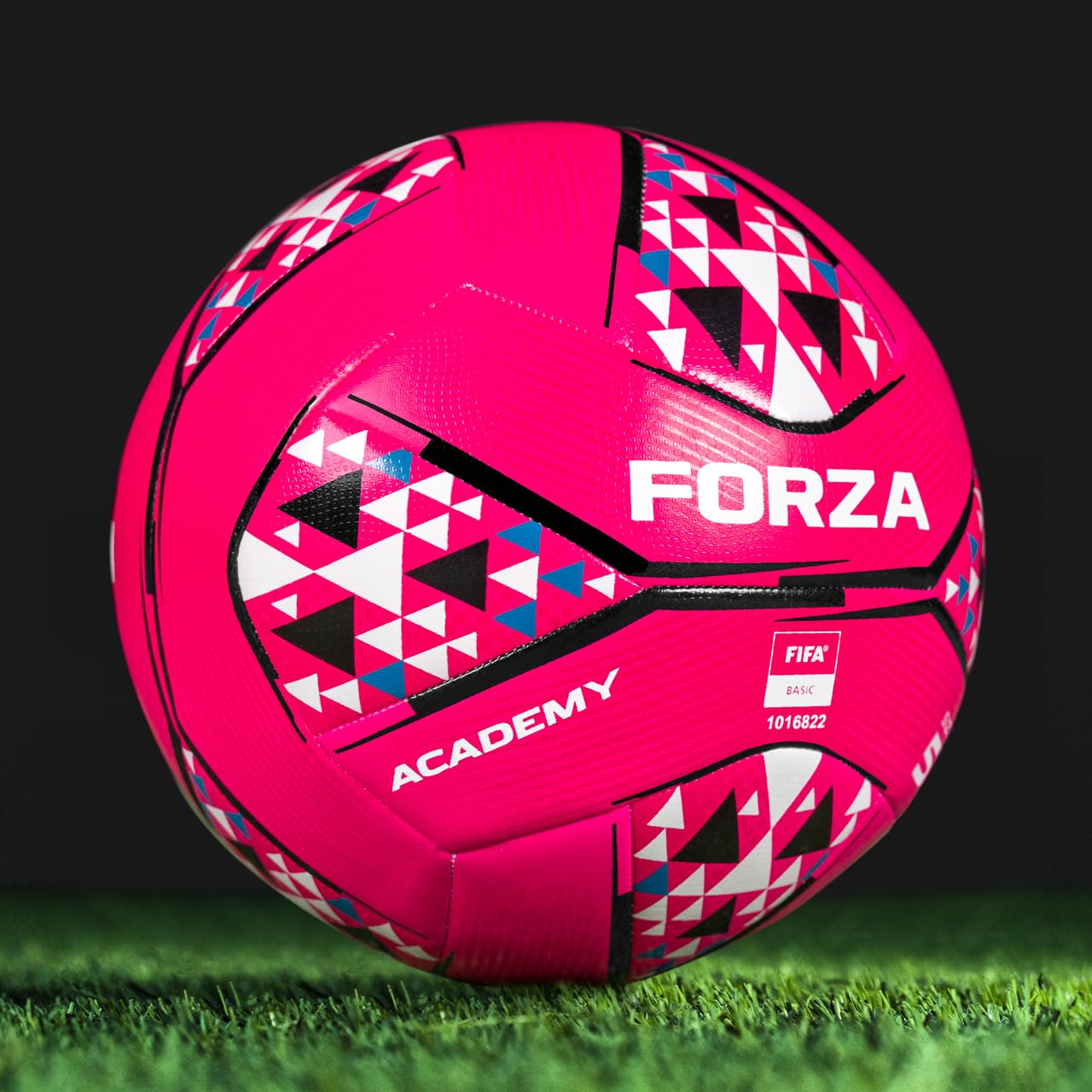 FORZA Academy Footballs – FIFA Certified, Durable Match & Training Balls, 6 Colour Options & Multipacks (White & Pink Multi, Size 5 (Adult) - Pack of 1)