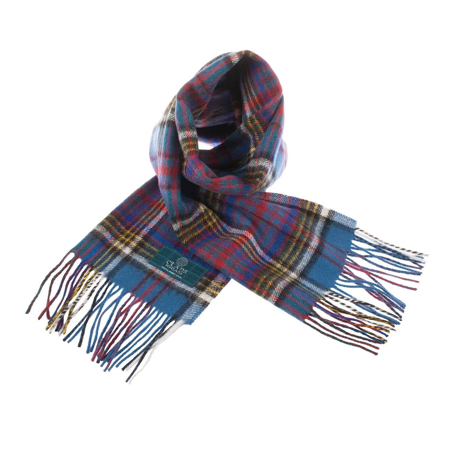 Clans Of Scotland Unisex Anderson - 100% Pure Lambswool Scottish Clan Tartan Scarf - 100% Wool - Pure Wool Tartan Scarf - In Various Tartans - Perfect For Men And Women - 12X60 Inches