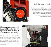 Vista 5 de Wacker de malezas a gas de 52 cc de 2 tiempos 5 en 1 multifuncional, herramienta de césped a gas, recortadora inalámbrica, sierra de poste con poste