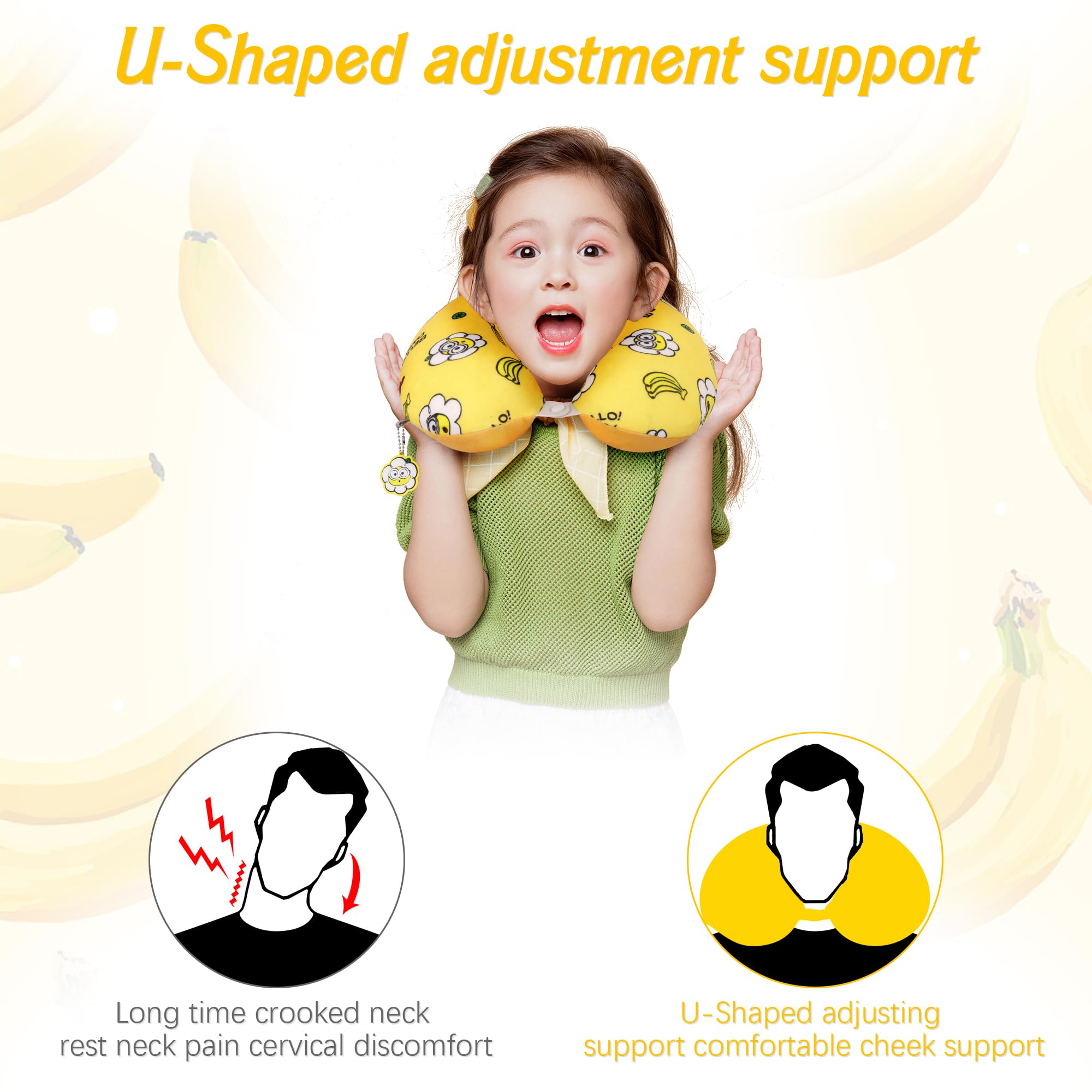 Cuscino Cervicale Da Viaggio Dei Minions - Memory Foam, Con Maschera Oculare, Ideale Per Aereo E Auto - Foto 11