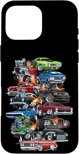 Vista 46 de Funda para iPhone 13 Hotrods, autos clásicos, coches musculosos y carros de carreras