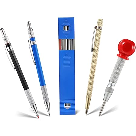 XUNTOP Tischler Bleistifte Set - Zimmermannsstifte Mit Marker Und Spitzer