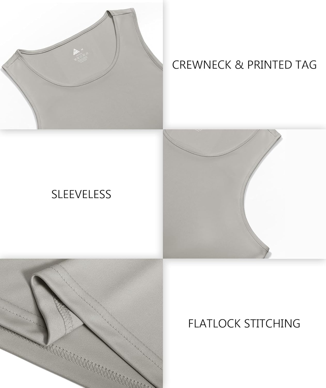 Little Beauty 5 Pack Mens Tank Tops UPF 50+ Sleeveless Muscle Shirts Lightweight Active Workout Gym Tops - Image 3