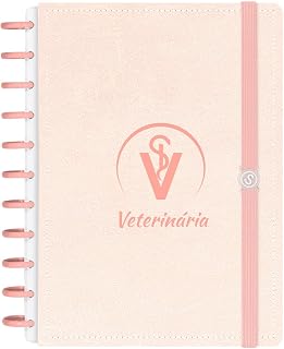 Caderno Disco Grande Profissão 140F G+ Rosa Veterinária
