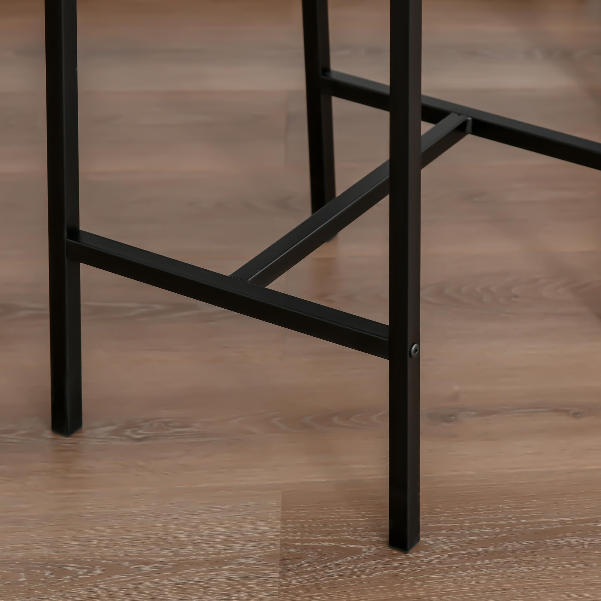 HOMCOM Conjunto Mesa Alta de Cocina con 2 Taburetes, Mesa de Bar Alta, Ahorro de Espacio, para Pisos Pequeños, Comedor, Balcón o Isla Cocina, Estilo Industrial, 89x45x87 cm, Natural y Negro