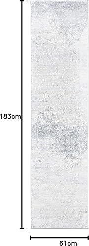 Miniatura 138 de SAFAVIEH Brentwood Collection - Alfombra de área de 9 x 12 pies, gris claro y azul, diseño abstracto moderno, no desprende pelusa y de fácil azul