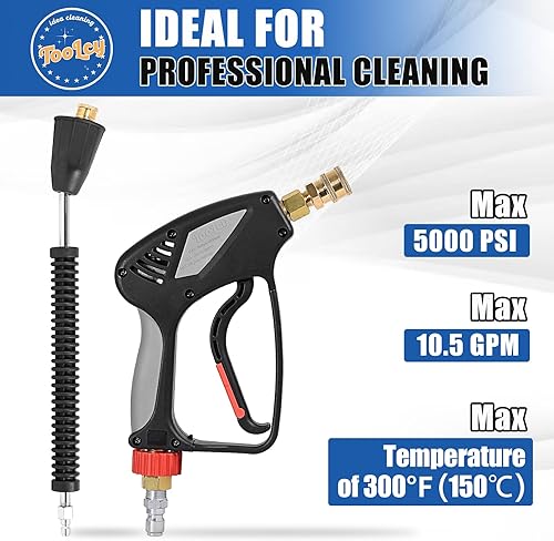 Miniatura 2 de Bomba de lavado a presión máx. 4200 PSI 4.4 GPM, eje de 1 pulgada de repuesto de bomba de lavado a gas, pistola de lavado a presión, extensión de