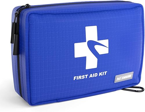 Miniatura 8 de Kit de primeros auxilios de 300 piezas para el hogar, coche, viajes, camping, senderismo, camión, oficina, negocios, deportes y exteriores, kit Azul