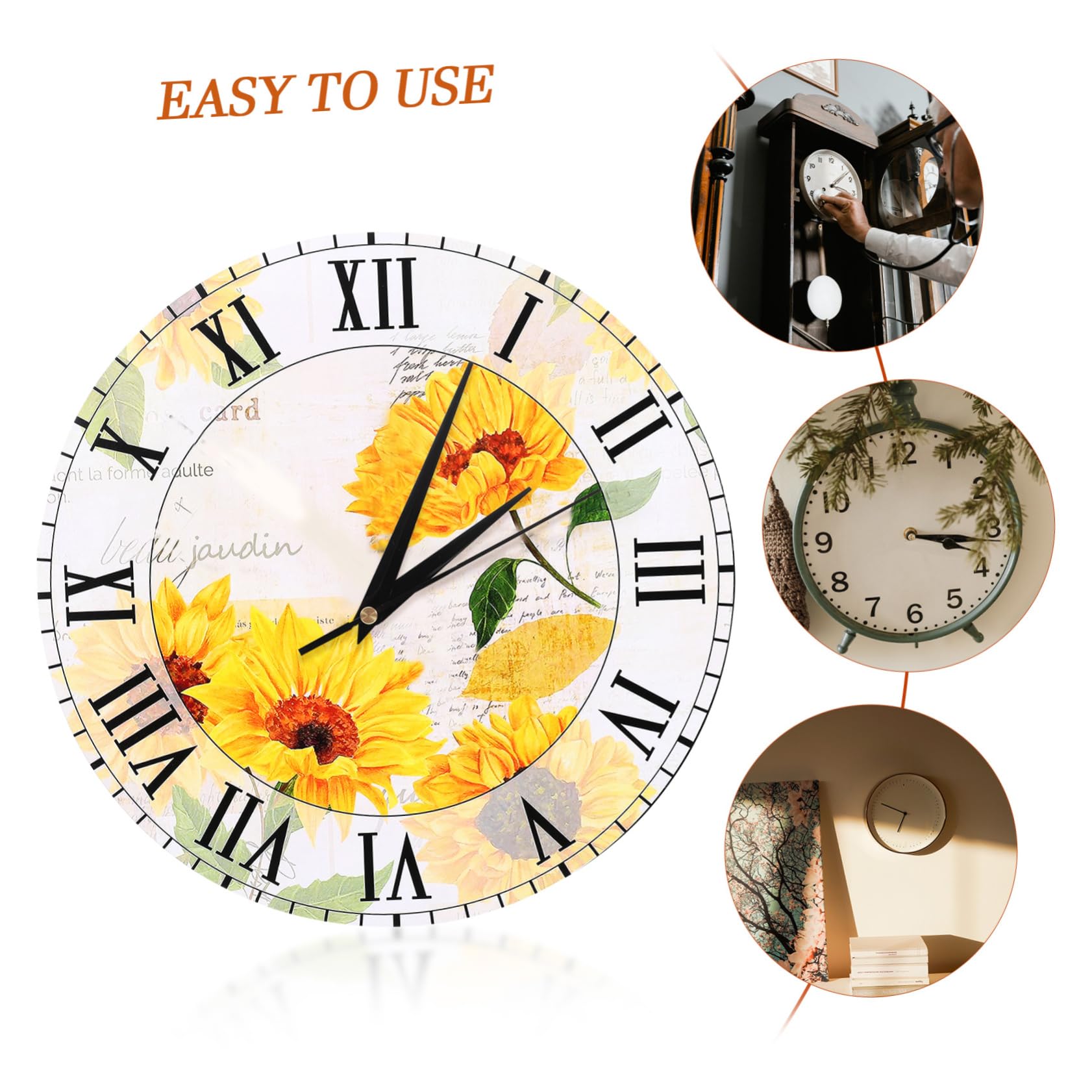 NUOBESTY 4 Sätze Wanduhrwerk-Set Digitale Wanduhr kleine Uhrzeiger Hände Uhrwerk mit Langer Welle für groß Pendeluhrwerk selber Machen Uhrzubehör Uhr Reparatur Teile Plastik