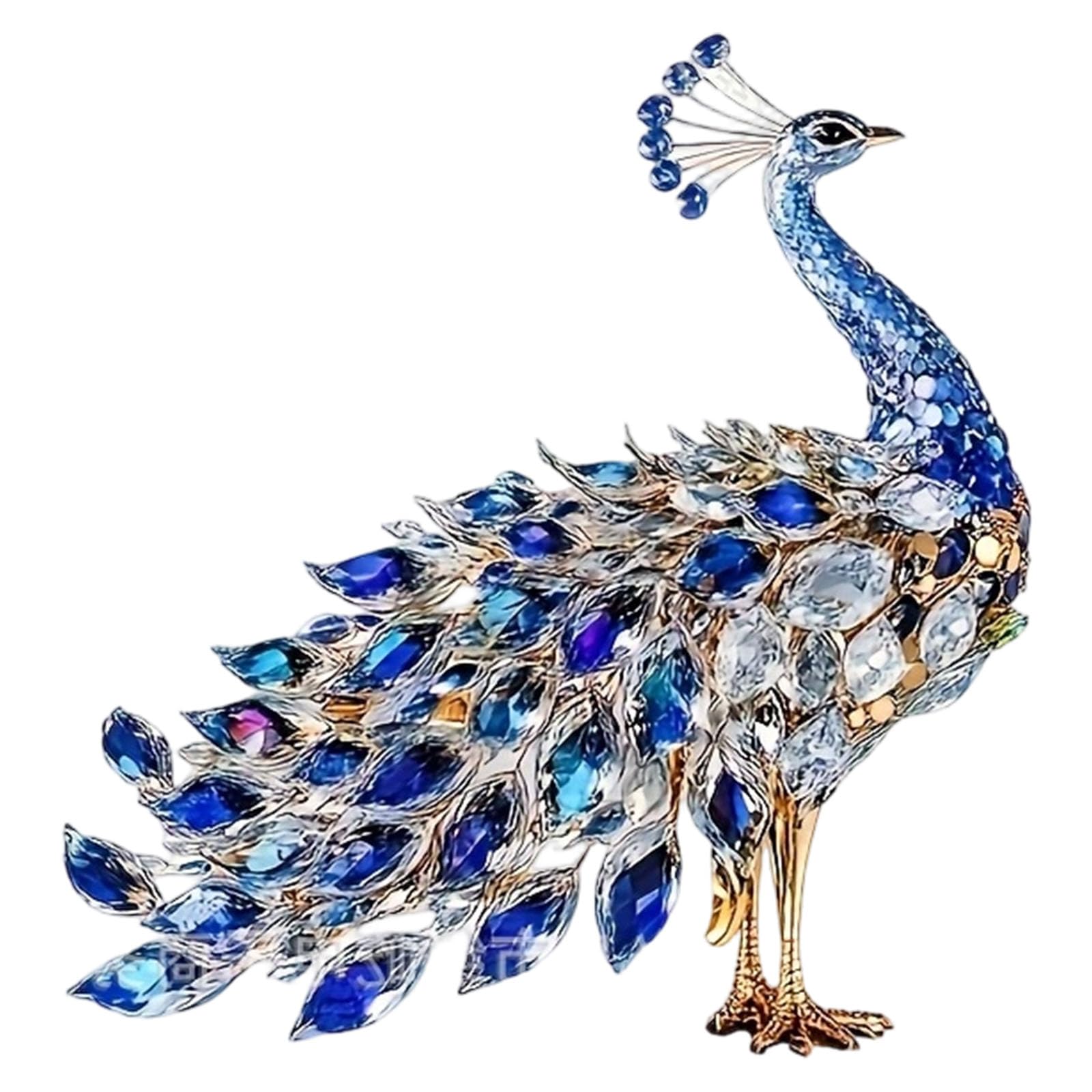Msioytog Peacocks Figurine Sculptures Animal Statues Decorative Ornaments for Living Room, Bedroom Home Decorations Peacocks Statue