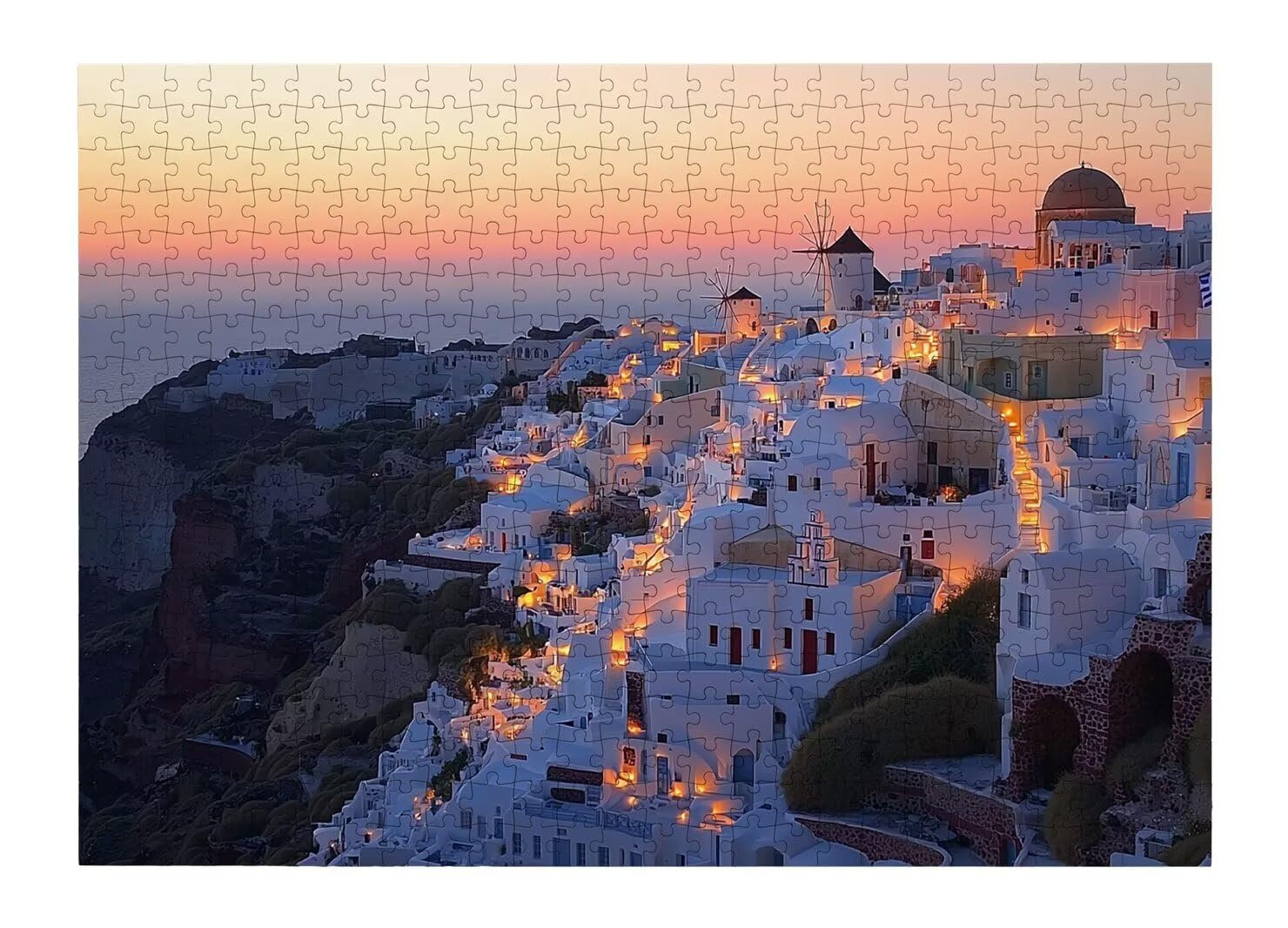 Puzzle 2000 Pezzi, Puzzle Santorini per Adulti, 100x71cm, Compact Box -4706