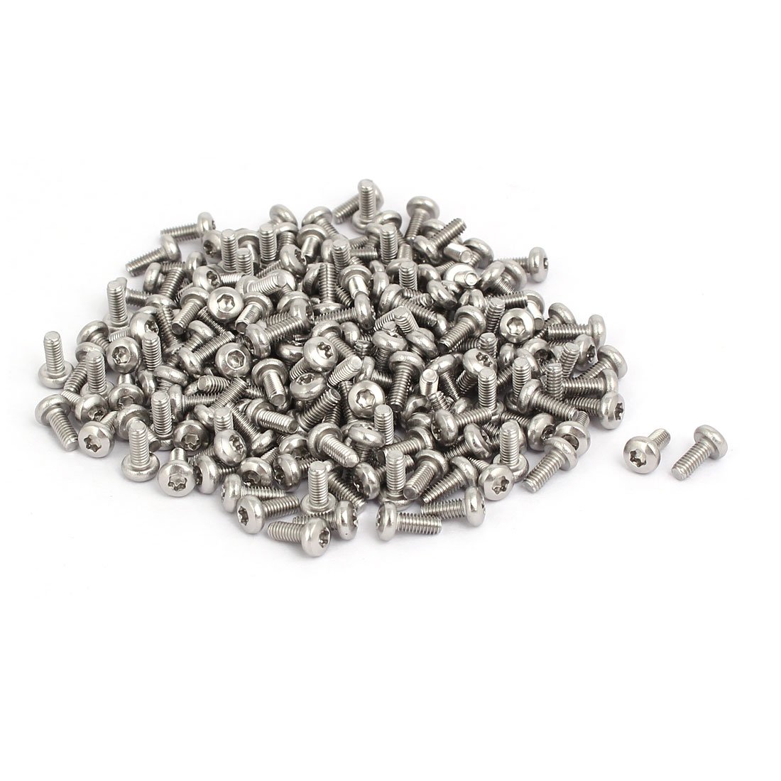 Uxcell Silver Sourcingmap M2.5x6mm 304 Stainless Steel Button Head Torx Screws Fasteners 200Pcs