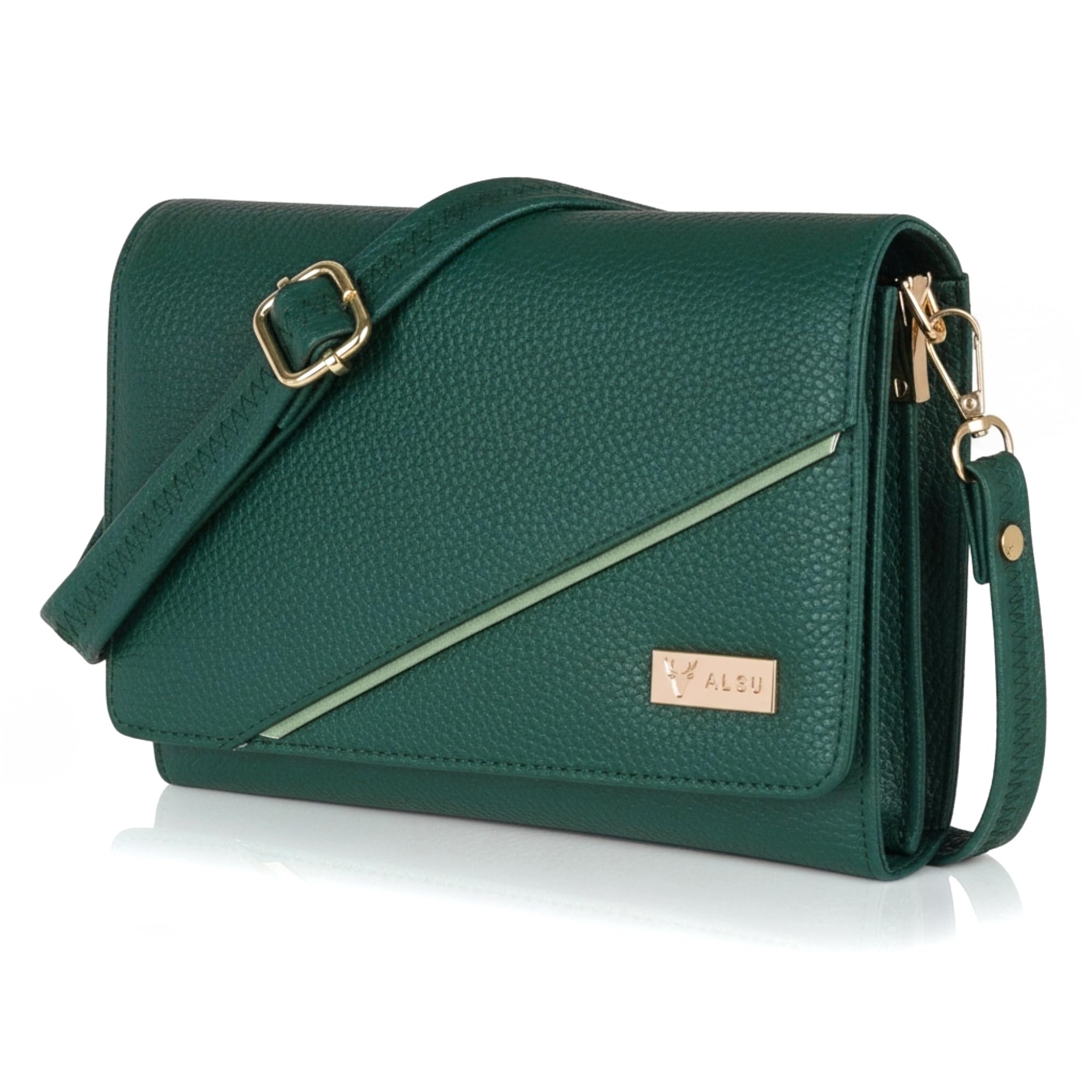 Women’s Vegan Leather Sling Bag | Stylish Crossbody Purse with Zipper Pocket & Card Slots | Magnetic Closure, Adjustable Strap| Premium Everyday Shoulder Bag for Women & Girls-image-44