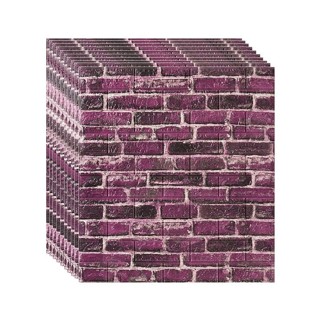 Panneaux muraux de briques 3D blancs en mousse auto-adhésive, lot de 20 pièces pour salon