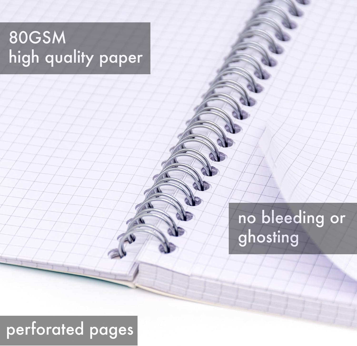 Pukka Pad 5 Subject Spiral Notebook 12-Pack - 200 Pages, 100 Sheets of 80GSM Paper with Repositionable Dividers & Perforated Edges for School & Office - B5-7 X 10, Purple, Squared