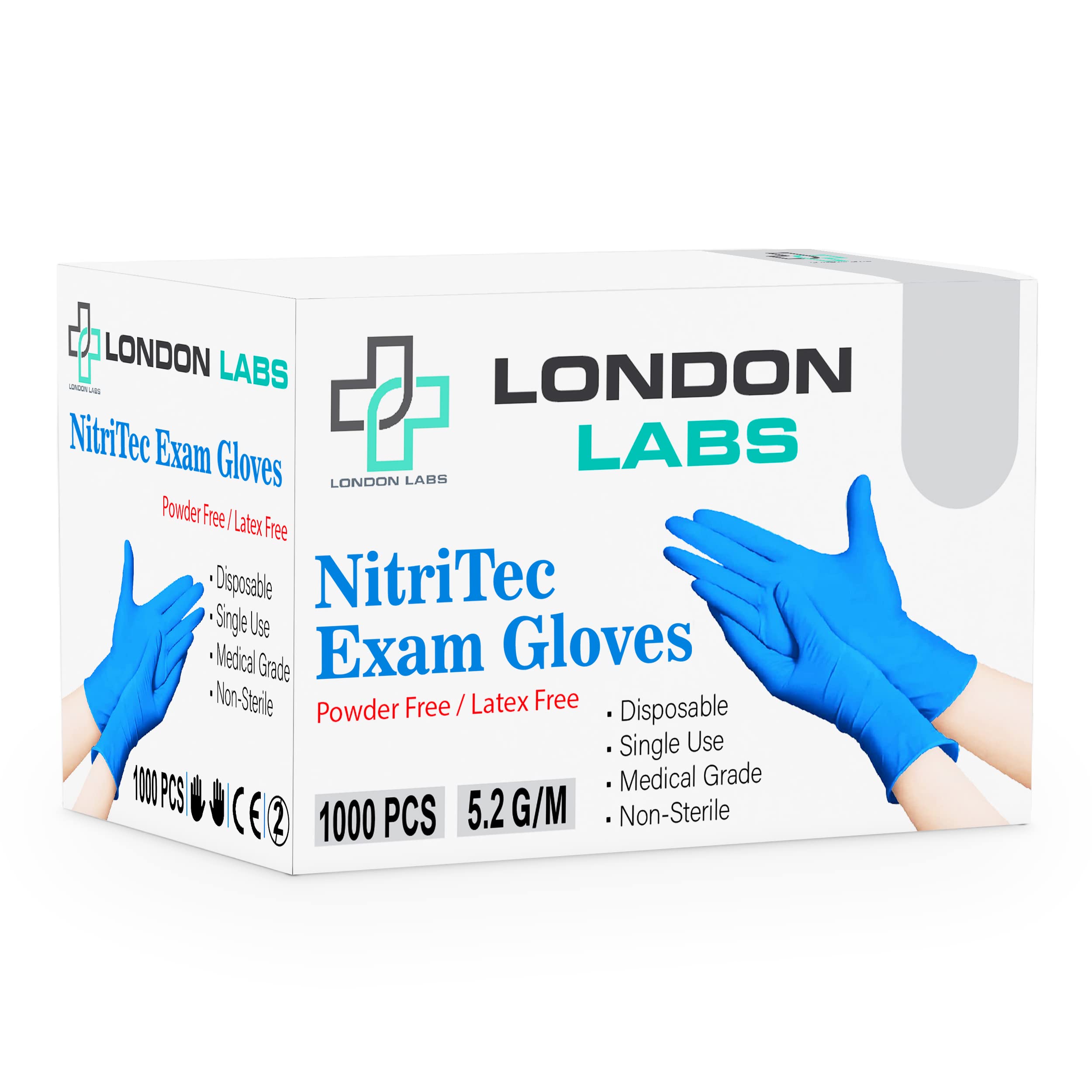 Heavy Duty 6 Mil Blue Nitrile Gloves - Incredibly Stretchy, Powder-Free, Latex-Free,Chemical Resistant (1000 CT) (1000 Count, Small (Pack of 1000))
