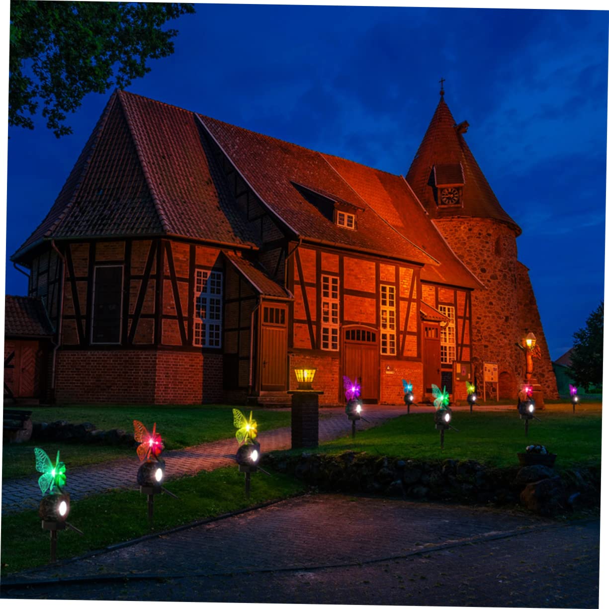 3 szt. D Akumulatory Akumulatory Wodoodporne Dekoracja Światło Trawnik Patio Podwórko Światło Oświetlenie Krajobrazu LED Lampa Solarna Zewnętrzna Ścieżka Ogrodowa Światło Kolczaste