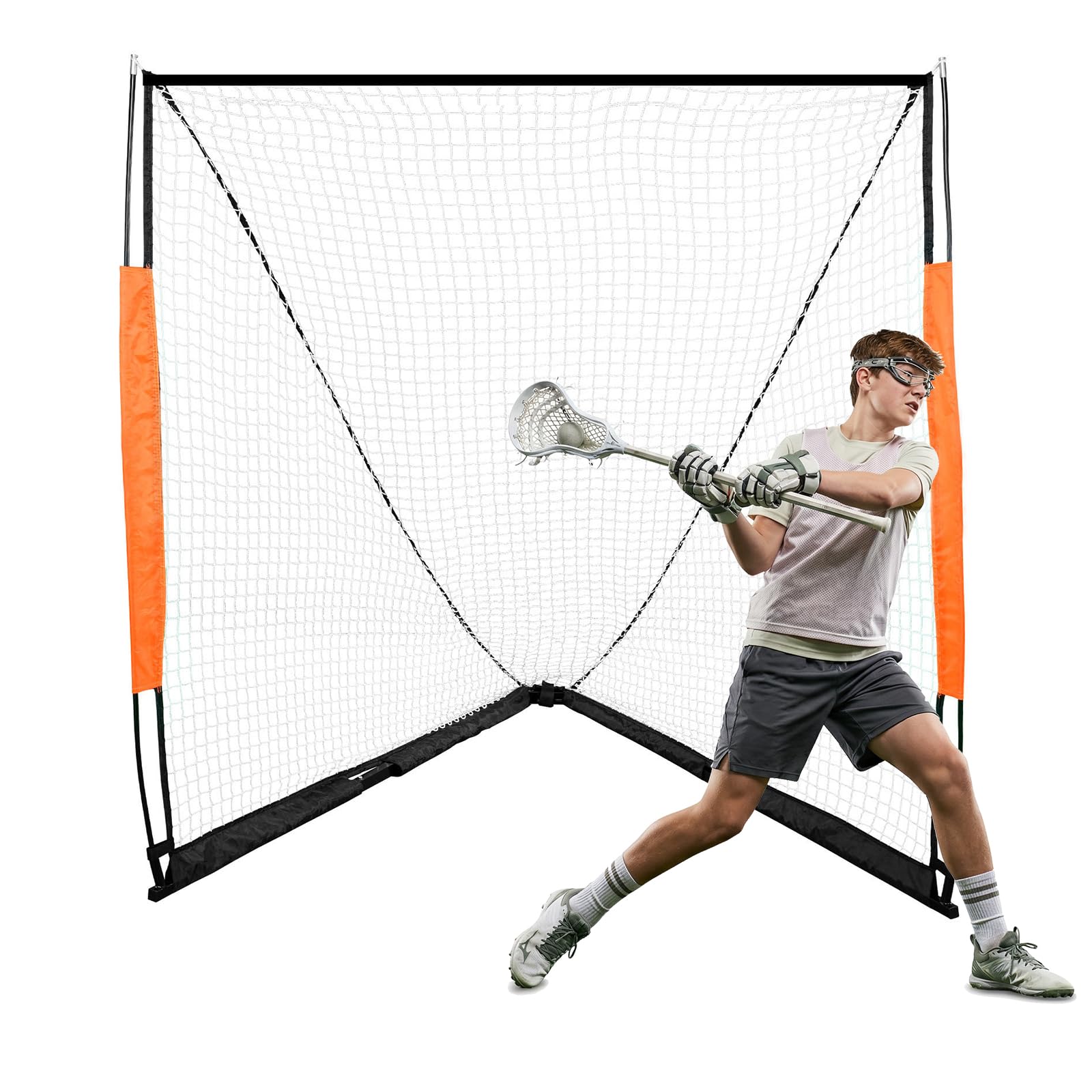 VEVOR Portable Lacrosse Goal - Complete Training Accessory Set with Extended Coverage for Youth and Adults