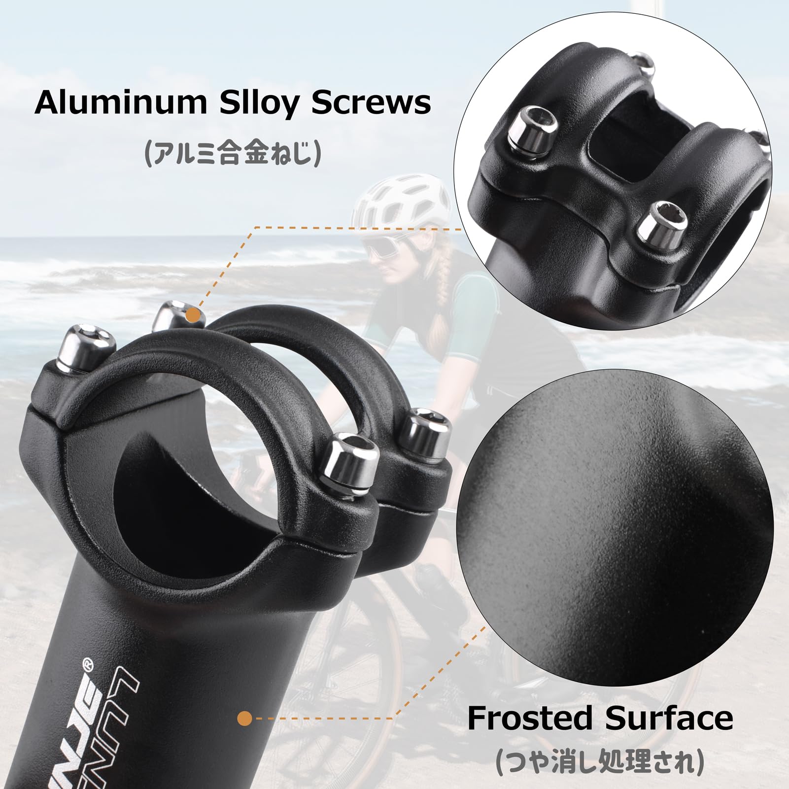 Azarxis Mostek MTB 31,8 mm Wysięgnik rowerowy 7 stopni, 60, 70, 80, 90, 100, 110, 120 mm, Wspornik kierownicy Riser, trzonek do BMX, rower szosowy, kolarstwo