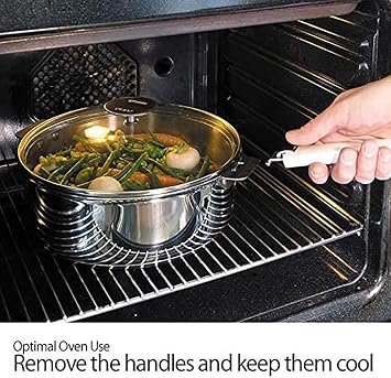 Cristel Strate L Stainless Steel Sautepan with Glass Lid, 3.5 Quart