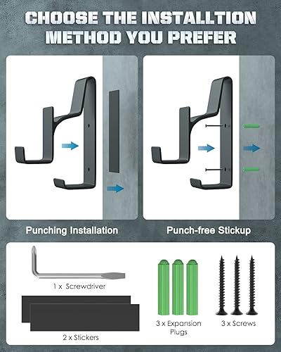 Miniatura 5 de MoKo Controller Holder, Dual Gamepad Controller & Headphone Hanger for Xbox One, Xbox 360, PS3, PS4, PS5, PC, STEAM, SwitchWall Mount Stand for All