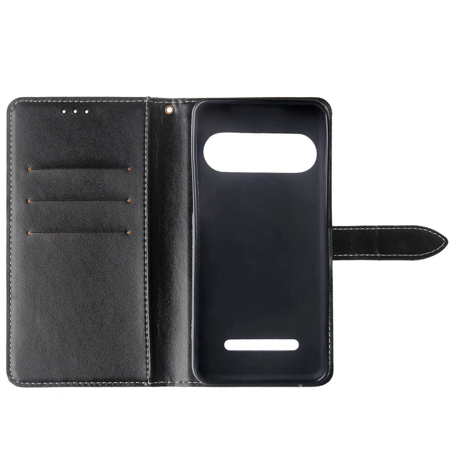 Lankashin Custodia Portafoglio In Vera Pelle Per Doro Liberto 8035 Premium, Con Supporto E Slot Per Carte, Marrone - 2