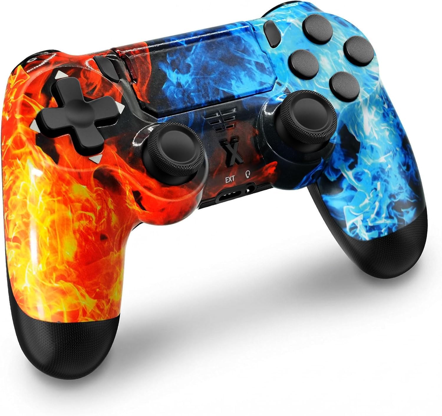 Hycago Manette sans pour PS-4, manette de jeu compatible avec PS-4/Slim/Pro, manette de jeu Bluetooth avec double vibration/écran tactile, capteur gyroscopique à 6 axes