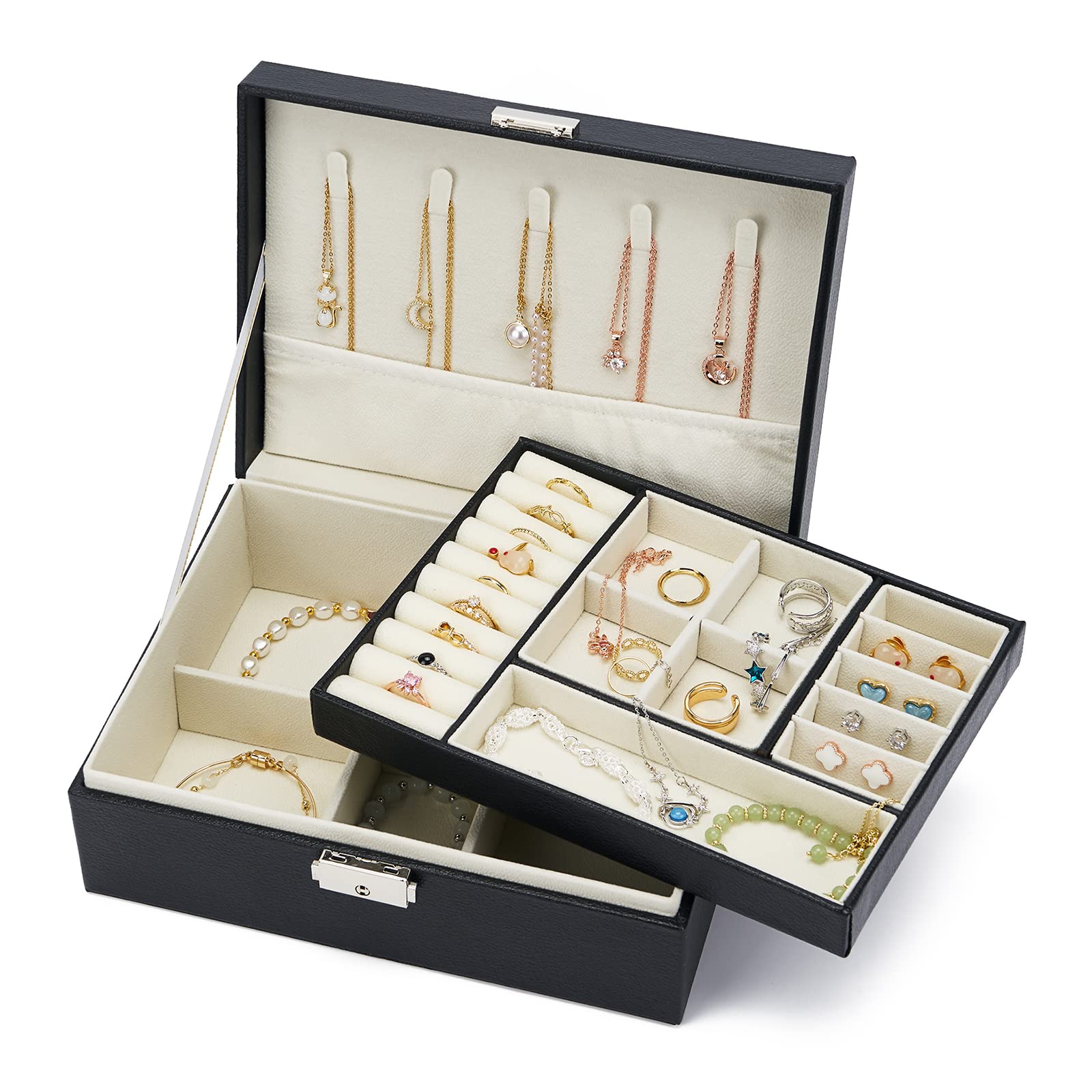 Brand New Job Lot Pallet ZOUIQSS 2 Tier Jewelry Box 15 Items RRP