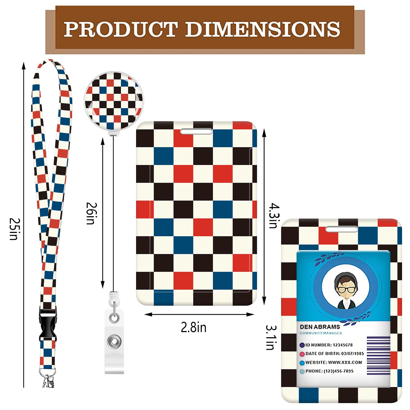 Soporte para tarjetas de identificación con cordón, de moda, con cordones retráctiles, clip de metal de fibra suave, hebilla resistente para llaves, cartera, trabajo, enfermera, profesor (bonito