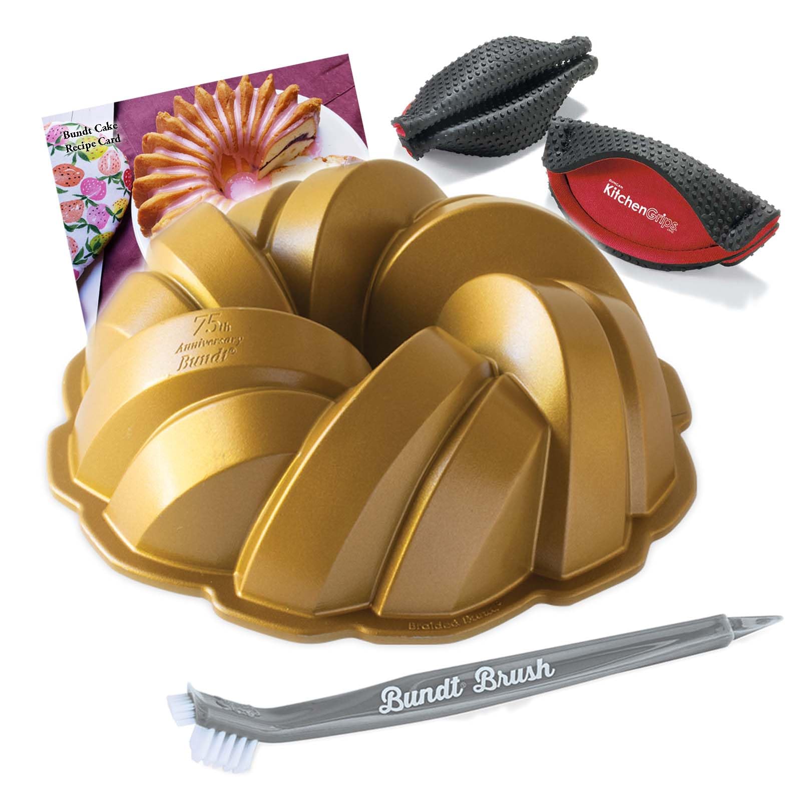Nordic Ware Braided Bundt Cake Pan 75th Anniversary With 3 in 1